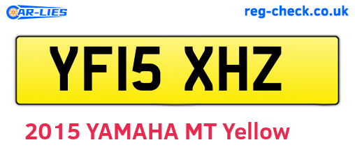 YF15XHZ are the vehicle registration plates.