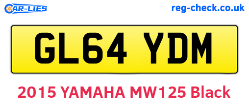 GL64YDM are the vehicle registration plates.