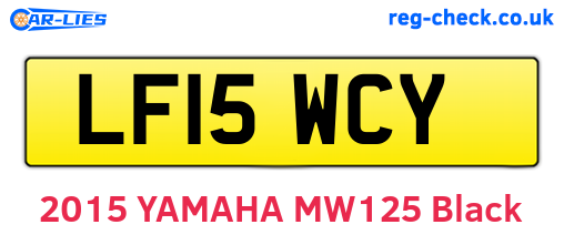LF15WCY are the vehicle registration plates.