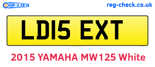 LD15EXT are the vehicle registration plates.