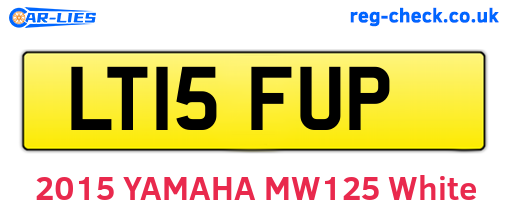 LT15FUP are the vehicle registration plates.
