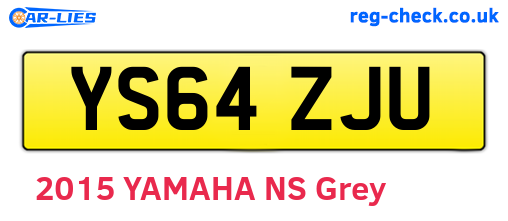 YS64ZJU are the vehicle registration plates.