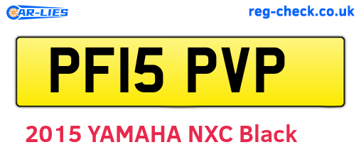 PF15PVP are the vehicle registration plates.