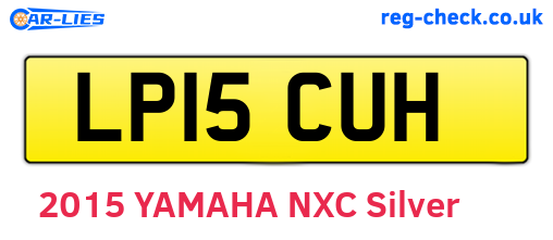 LP15CUH are the vehicle registration plates.