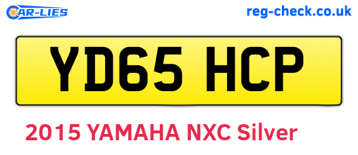 YD65HCP are the vehicle registration plates.