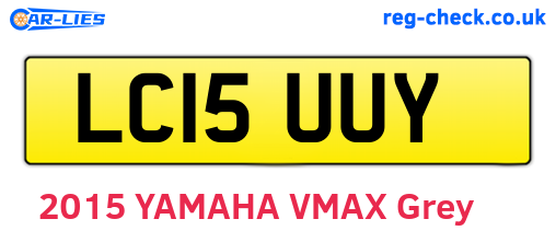 LC15UUY are the vehicle registration plates.