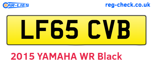 LF65CVB are the vehicle registration plates.