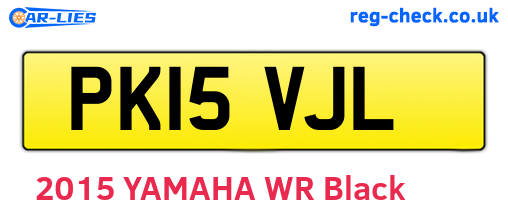 PK15VJL are the vehicle registration plates.