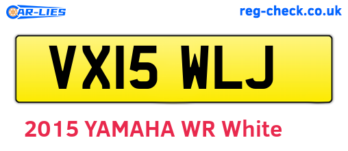 VX15WLJ are the vehicle registration plates.