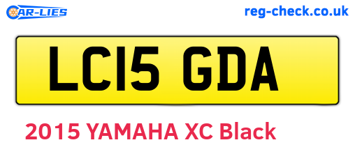 LC15GDA are the vehicle registration plates.