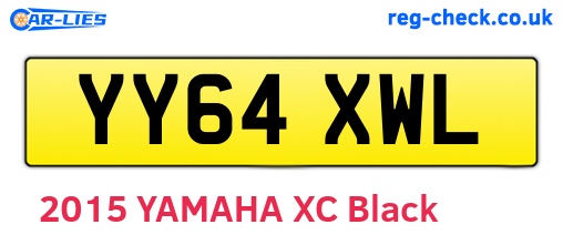 YY64XWL are the vehicle registration plates.