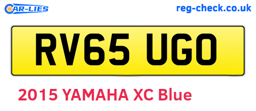 RV65UGO are the vehicle registration plates.