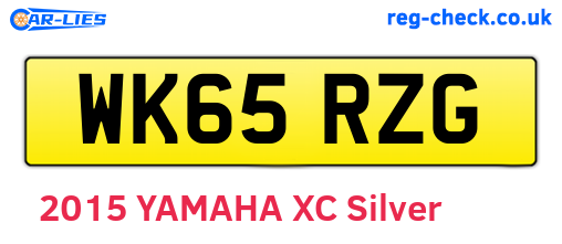 WK65RZG are the vehicle registration plates.
