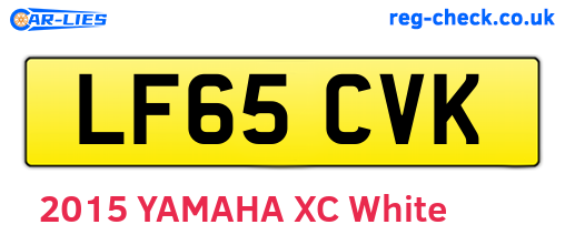 LF65CVK are the vehicle registration plates.