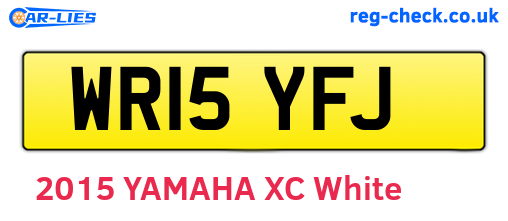 WR15YFJ are the vehicle registration plates.