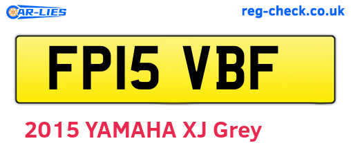 FP15VBF are the vehicle registration plates.