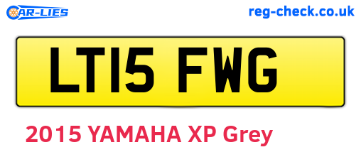 LT15FWG are the vehicle registration plates.