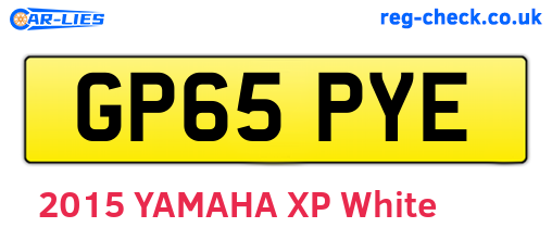 GP65PYE are the vehicle registration plates.