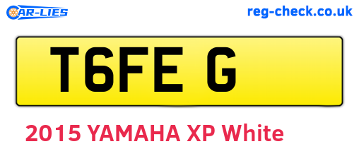 T6FEG are the vehicle registration plates.
