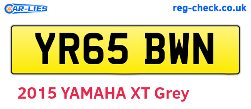 YR65BWN are the vehicle registration plates.