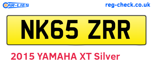 NK65ZRR are the vehicle registration plates.