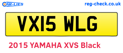 VX15WLG are the vehicle registration plates.