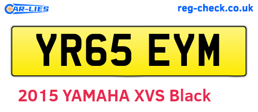 YR65EYM are the vehicle registration plates.