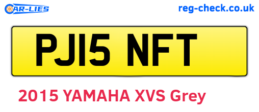 PJ15NFT are the vehicle registration plates.