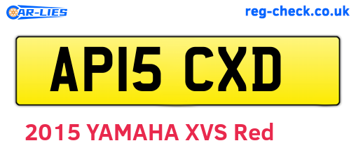 AP15CXD are the vehicle registration plates.