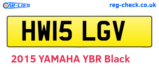 HW15LGV are the vehicle registration plates.