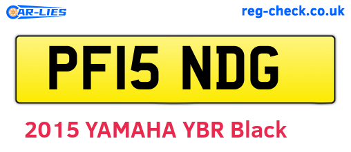 PF15NDG are the vehicle registration plates.