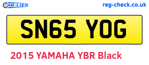 SN65YOG are the vehicle registration plates.
