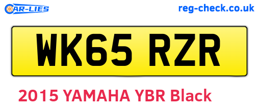 WK65RZR are the vehicle registration plates.