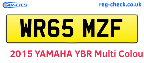 WR65MZF are the vehicle registration plates.
