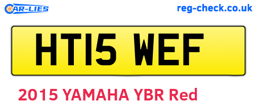 HT15WEF are the vehicle registration plates.