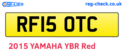 RF15OTC are the vehicle registration plates.