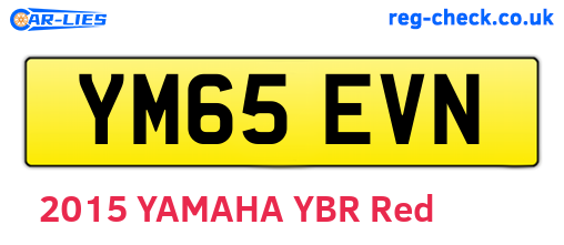 YM65EVN are the vehicle registration plates.