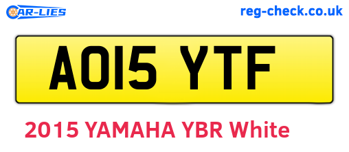 AO15YTF are the vehicle registration plates.