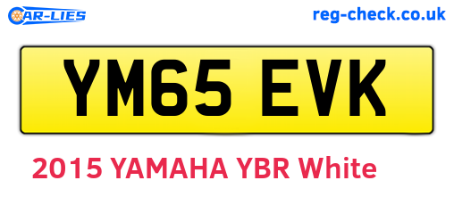 YM65EVK are the vehicle registration plates.
