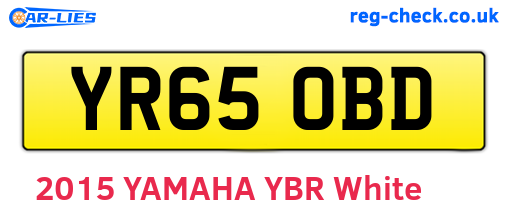 YR65OBD are the vehicle registration plates.