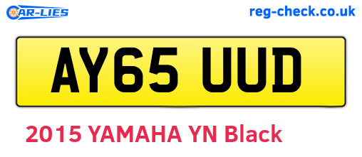 AY65UUD are the vehicle registration plates.