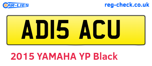 AD15ACU are the vehicle registration plates.