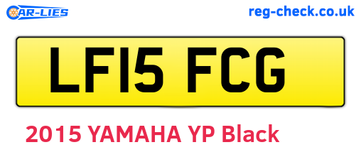 LF15FCG are the vehicle registration plates.