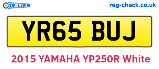 YR65BUJ are the vehicle registration plates.