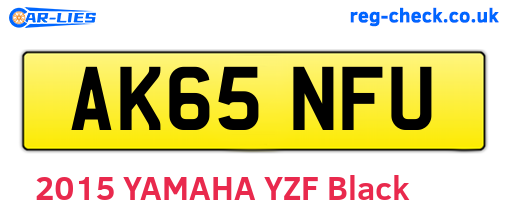 AK65NFU are the vehicle registration plates.