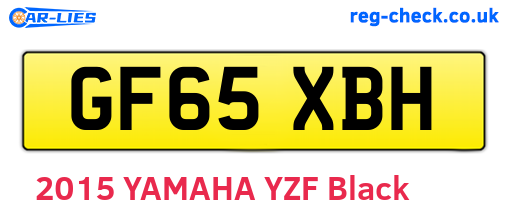 GF65XBH are the vehicle registration plates.