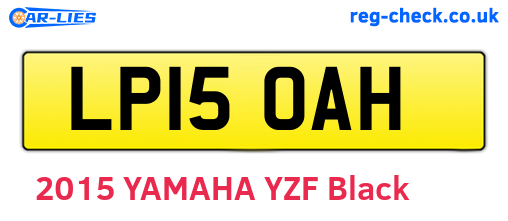 LP15OAH are the vehicle registration plates.
