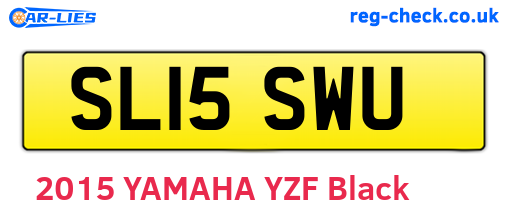 SL15SWU are the vehicle registration plates.