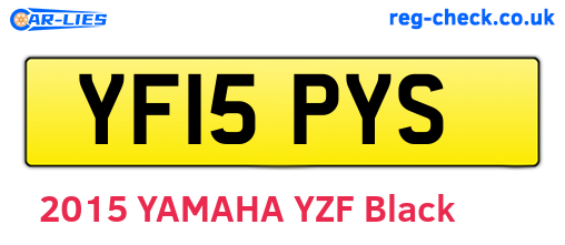YF15PYS are the vehicle registration plates.