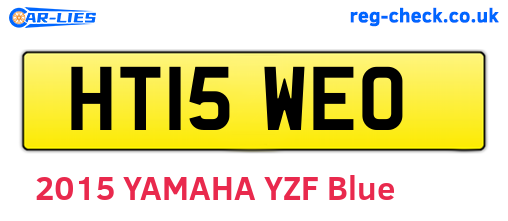HT15WEO are the vehicle registration plates.